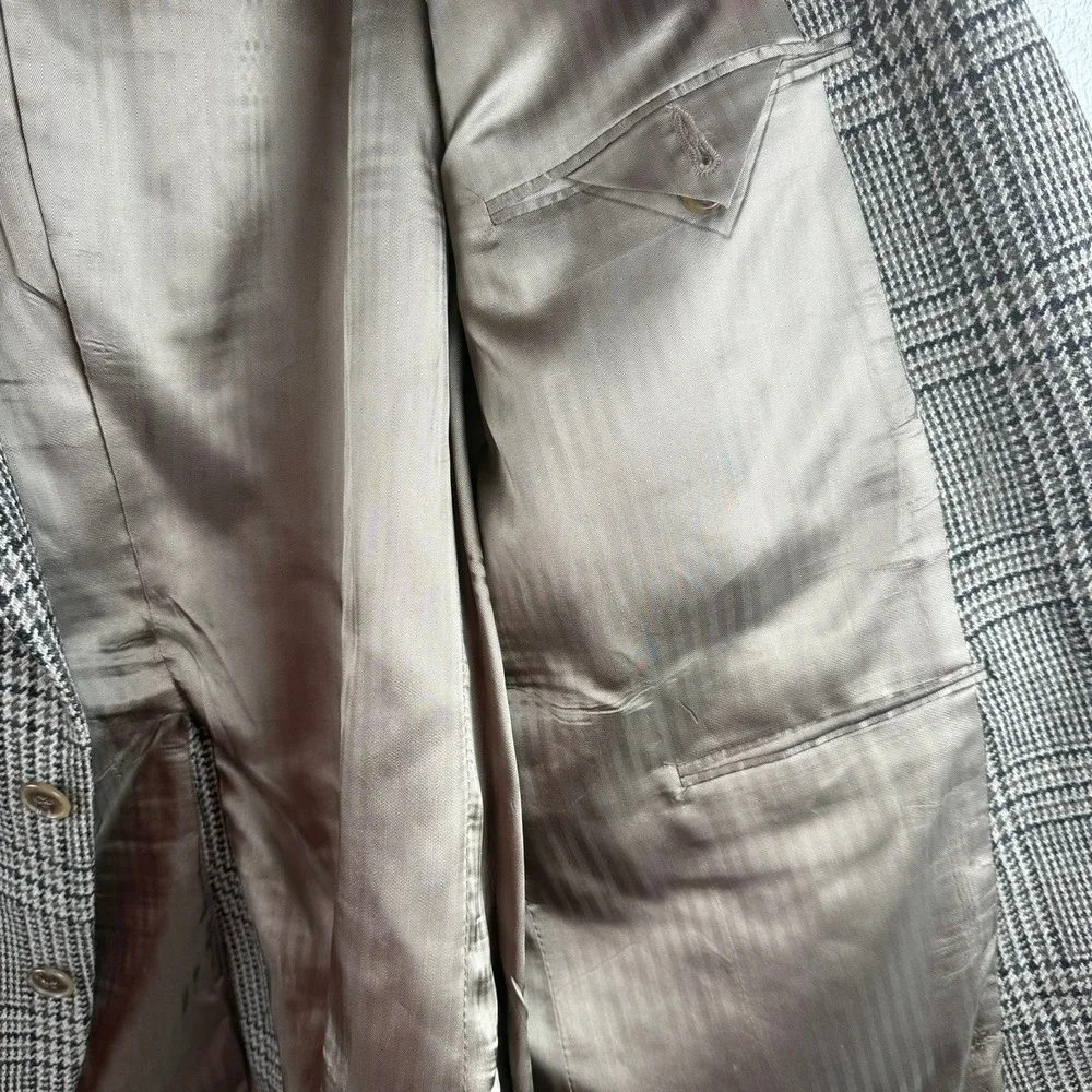 Vintage Eclectic Grandpa Corbin Harolds Glen Plaid Sport Coat Blazer Made in USA - Picture 8 of 11